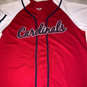 Custom Vintage Button Down Cardinals Jersey